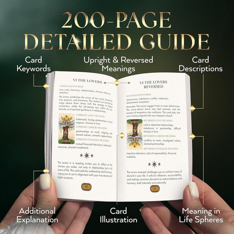 Wyspell Tarot Cards: Sacred Witch Tarot Deck with Guide Book - Unique Card Deck for Beginners - Modern Fortune Telling Cards - Image 5